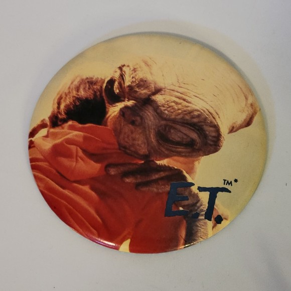 Vtg E.T. The Extra Terrestrial Elliot Hug Large Button Easel Stand 1982. Rare - Picture 4 of 6